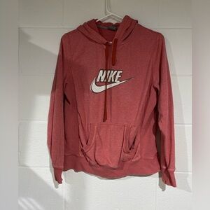 Nike Women's Pink Hoodie Sweater large